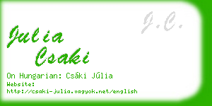 julia csaki business card